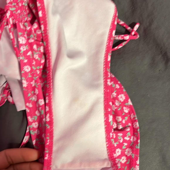 Shein Pink Floral One Piece - Picture 3 of 5